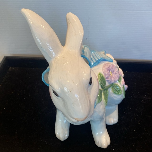 NWT & Vintage 1990s Ceramic Easter Bunny - Picture 3 of 5
